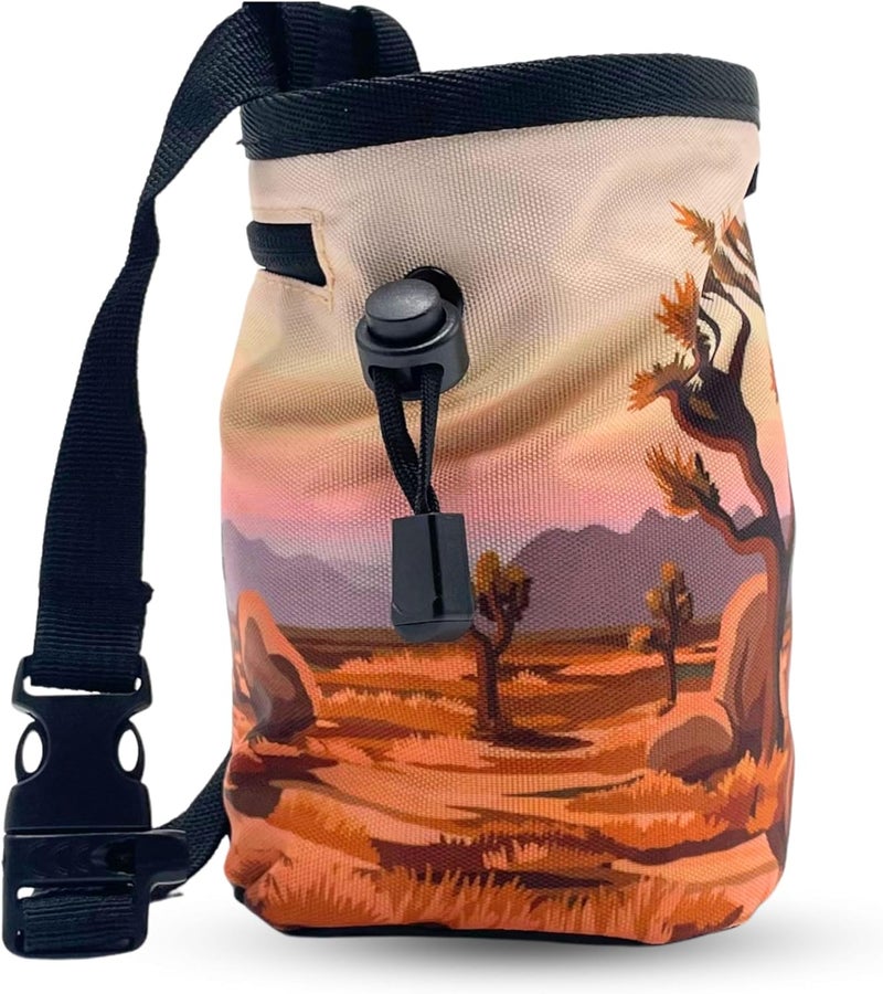 Gnarly Dood Rock Climbing Chalk Bag | for Outdoor, Gym, & Bouldering | Adjustable Waist Belt, Durable Drawstring Closure, & Zippered Pocket - Image 2